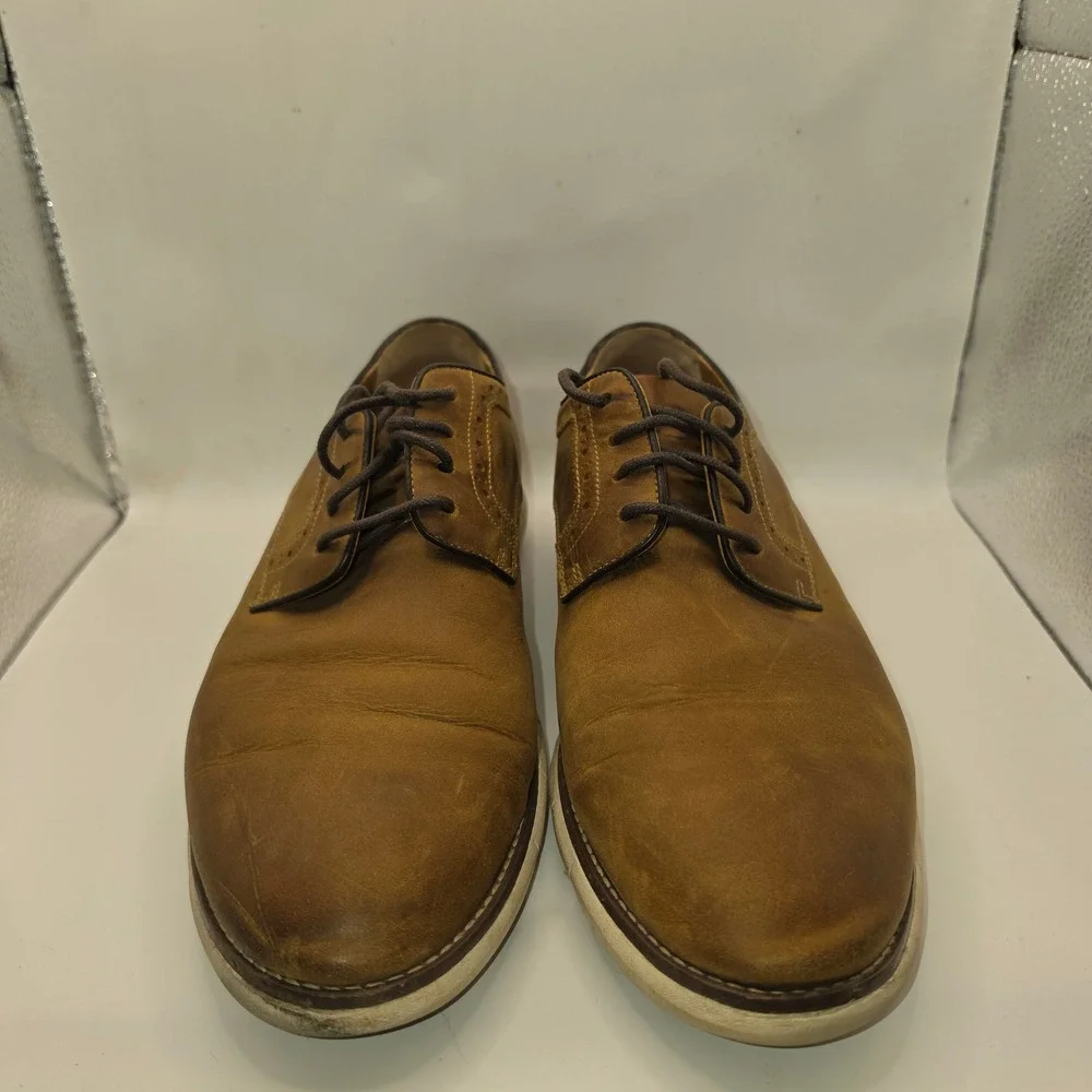Johnston & Murphy Mens 9.5 M Brown Leather Lace Up Shoes 20-4906 Memory Foam